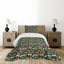 Colorful Tyrannosaurus Bedspread Set