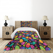 Dinosaur Eggs Bones Bedspread Set