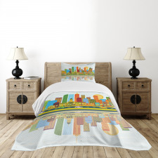 Denver Skyline Old Town Bedspread Set