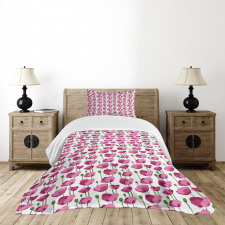 Delicate Spring Floral Art Bedspread Set