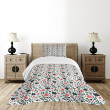 Colorful Abstract Botanical Bedspread Set