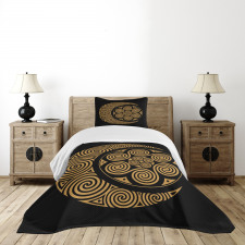 Celtic Moon and Sun Boho Bedspread Set