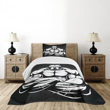 Biceps Bodybuilder Animal Bedspread Set