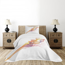 Colorful Abstract Lines Waves Bedspread Set