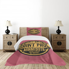 Capital City Grunge Stamp Bedspread Set