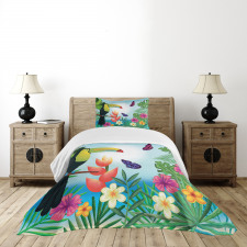 Paradise Flower Blossoms Bedspread Set