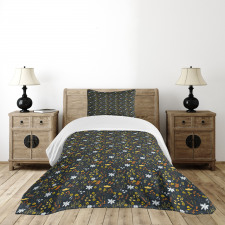 Childish Doodle Blossoms Bedspread Set