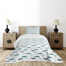 Stars Clouds Nighttime Bedspread Set