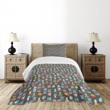 Half Circles Geometrical Bedspread Set