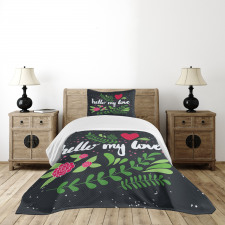 Hello My Love Words Bedspread Set