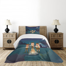 3 Scouts in the Forest Bedspread Set