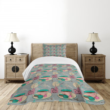 Classic Feminine Theme Bedspread Set