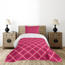 Abstract Rhombus Shapes Bedspread Set