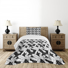 Banana Leaves Tropical Bedspread Set