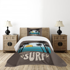 Los Angeles Beach Grunge Bedspread Set