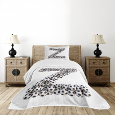 Last Letter Alphabet Bedspread Set