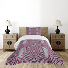 Hypnotizing Striped Motif Bedspread Set