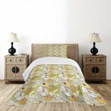 Spring and Summer Flowers Bedspread Set