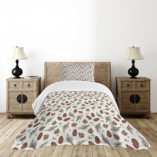 Rustic Woodland Artwork Bedspread Set