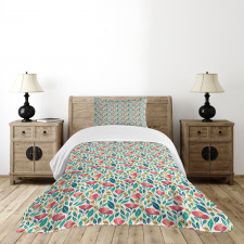 Colorful Spring Garden Art Bedspread Set