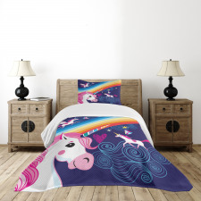 Mythical Animals in the Sky Bedspread Set