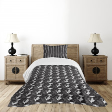 Bird Pattern Bedspread Set