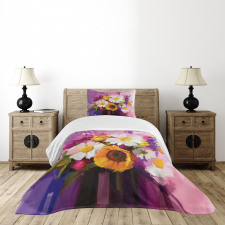 Hand Painted Bouquet Bedspread Set