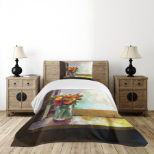 Bouquet in a Vase Art Bedspread Set