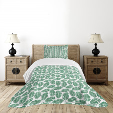 Exotic Leafage Growth Design Bedspread Set