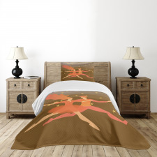 Fire Couple in the Space Bedspread Set