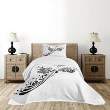 Minimalist Mystic Bird Fly Bedspread Set