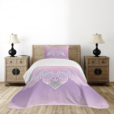 Floral Ornate Heart Bedspread Set