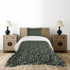 Exotic Foliage Hand Drawn Bedspread Set