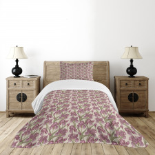 Blossoming Growth Pattern Bedspread Set