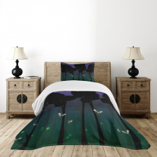 Woodland Night Cartoon Kids Bedspread Set