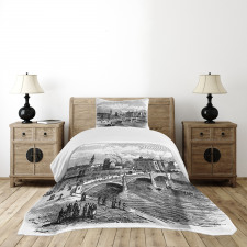 Albert Bridge Glasgow Art Bedspread Set