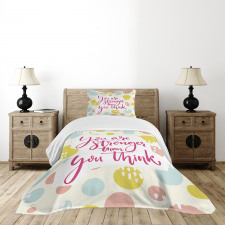 Pastel Circles Inspirationai Bedspread Set