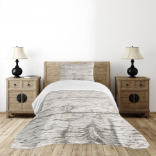 Simple Nature Wooden Design Bedspread Set
