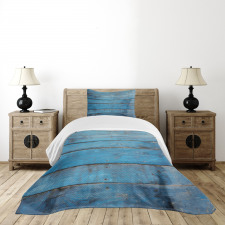 Watercolor Wooden Planks Bedspread Set