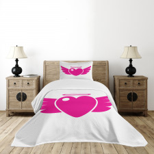 Heart with Wings Eros Romantic Bedspread Set