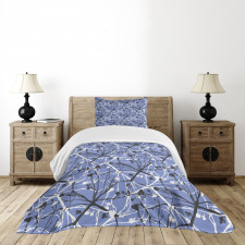 Abstract Deco Branches Ornate Bedspread Set