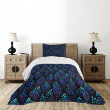 Dotted Waves Illustration Bedspread Set