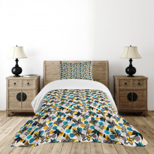Spring Bugs and Leaves Bedspread Set