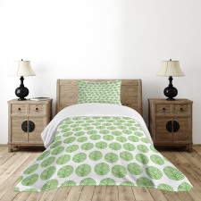 Green Spring Leaf Bedspread Set