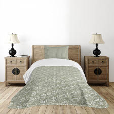 Abstract Banana Leaves Bedspread Set