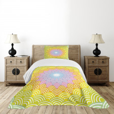 Round Wreath Colorful Bedspread Set