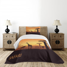 Exotic and Pastoral Sunset Bedspread Set