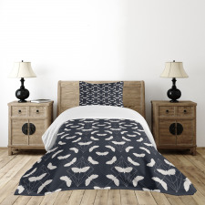 Silhouette Butterflies Bedspread Set