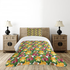 Tropic Foliage Woody Plants Bedspread Set