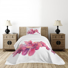 Pink Blossoms on a Branch Bedspread Set